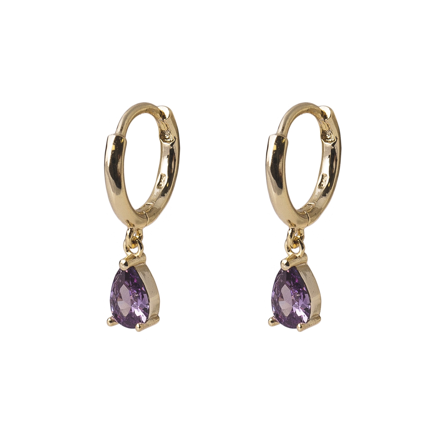 Aros lilac tear oro