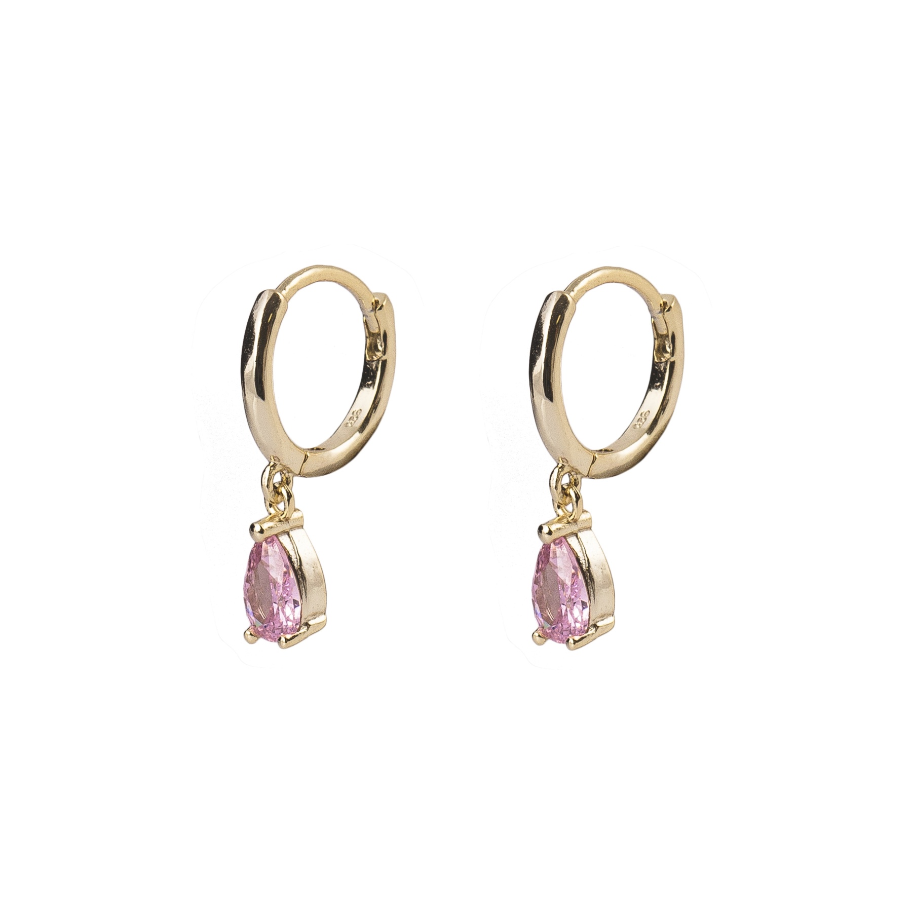 Aros pink tear oro