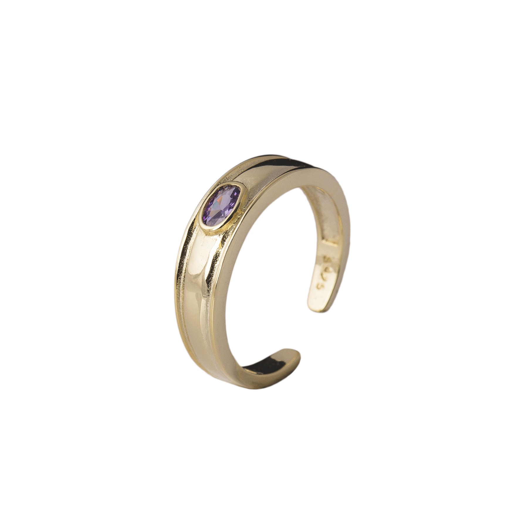 Anillo amathyst oro