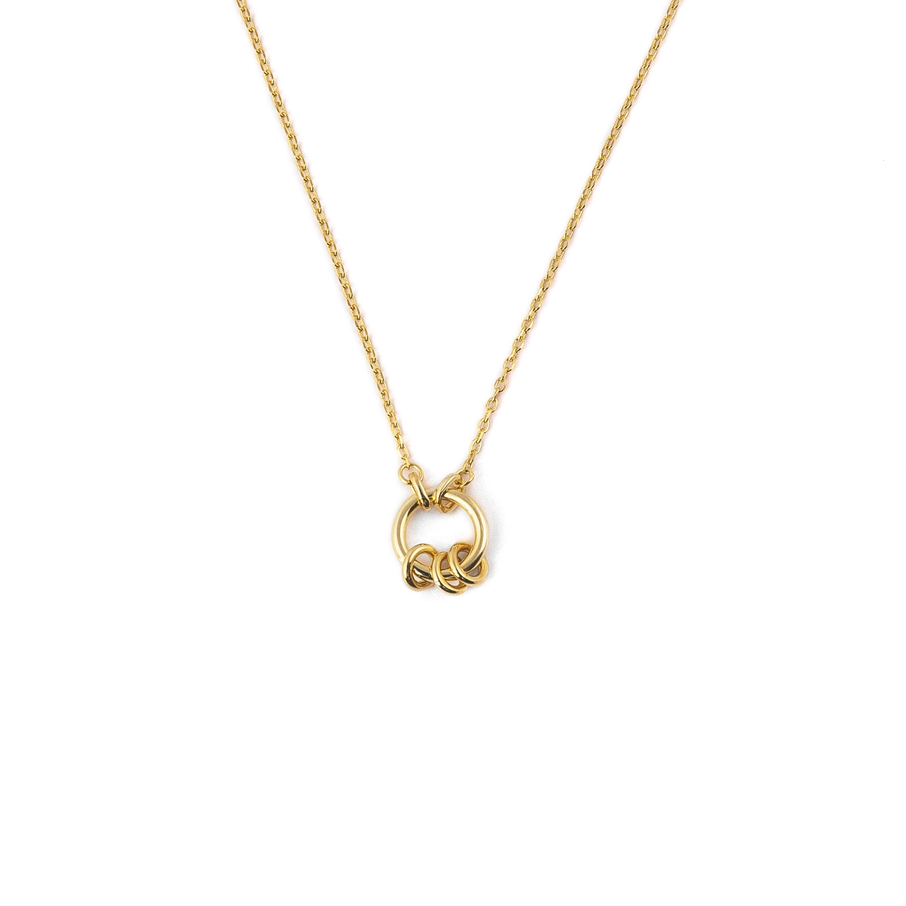 Collar minimalist circles oro