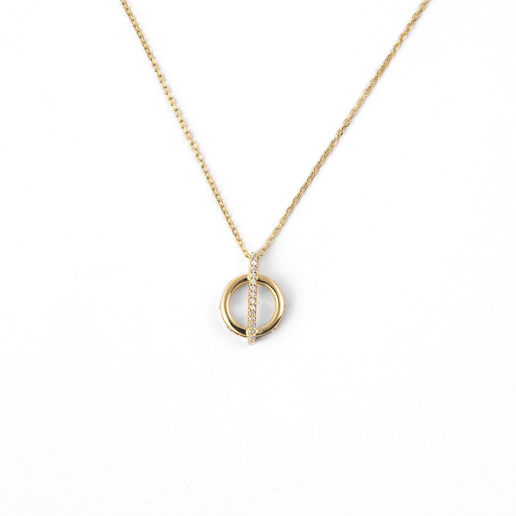 Collar minimalist circle oro