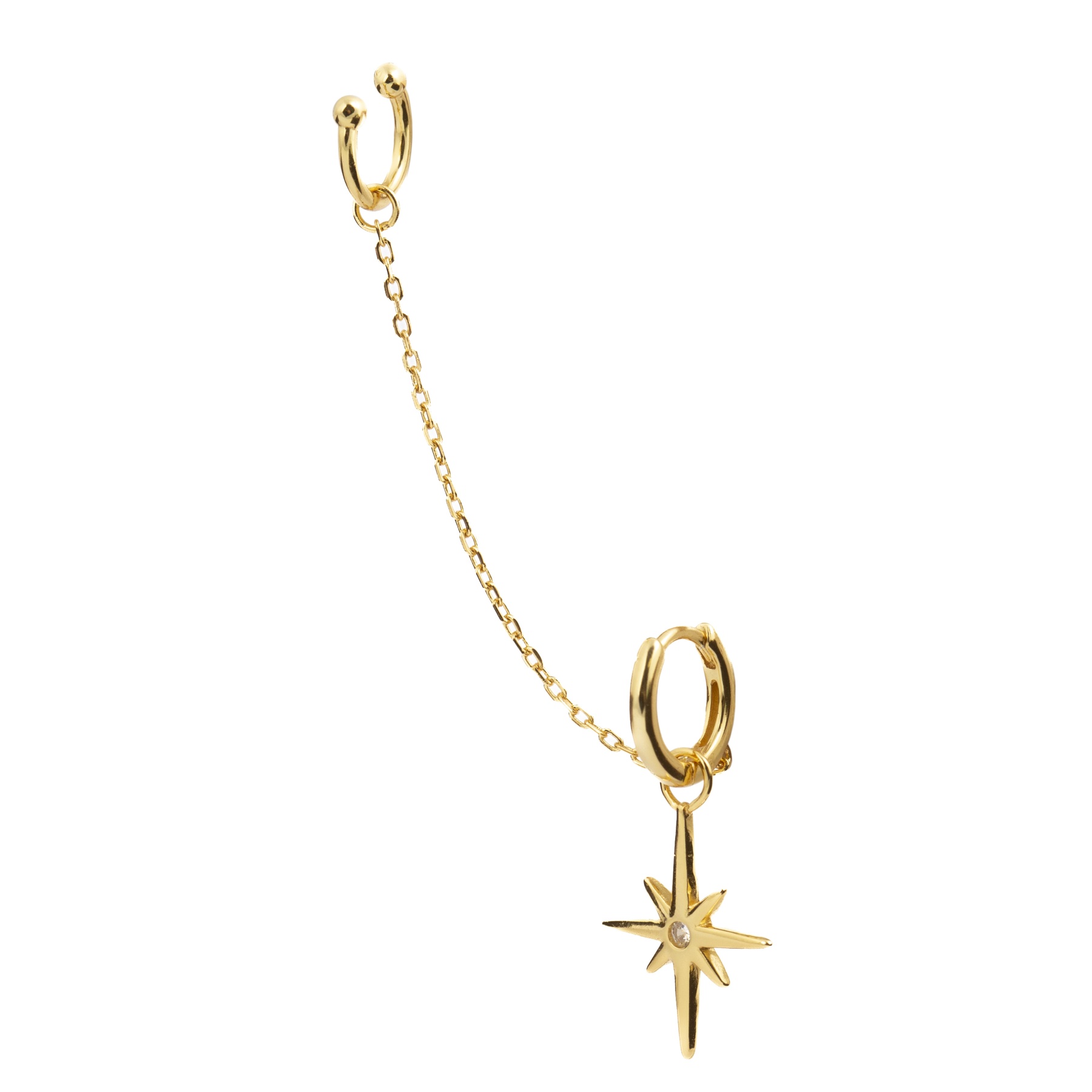 Ear Cuff Estrella Polar oro